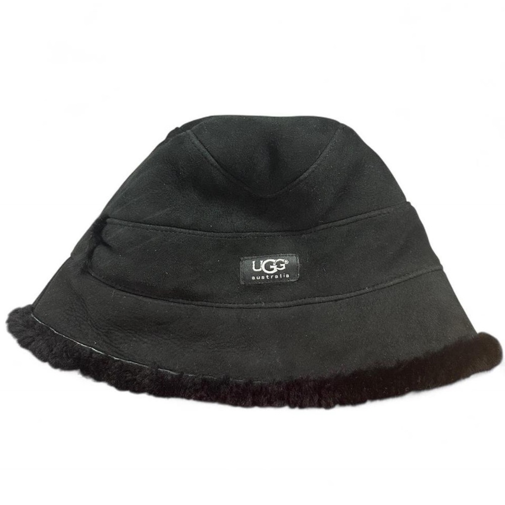 UGG australia shearling black bucket hat O/S